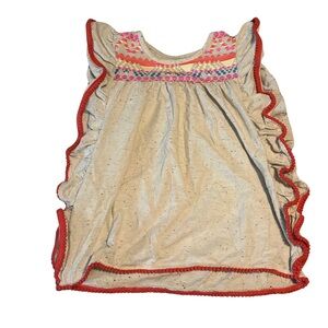 Colorful planet size 6 shirt with ruffle sides